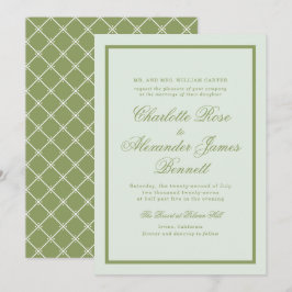 Convite de Casamento Moss Green Estate