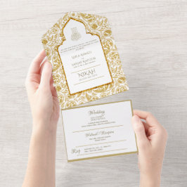 Convite de casamento Muçulmano Islâmico LeahG Dour