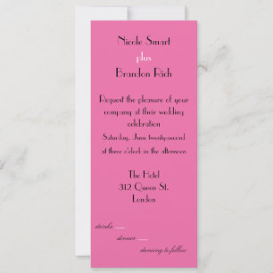 Convite de Casamento Muito Rosa