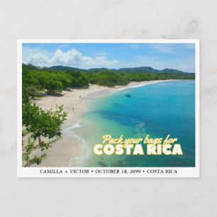 Convite de casamento na Costa Rica Postcard