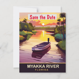 Convite de casamento na natureza do rio Myakka na