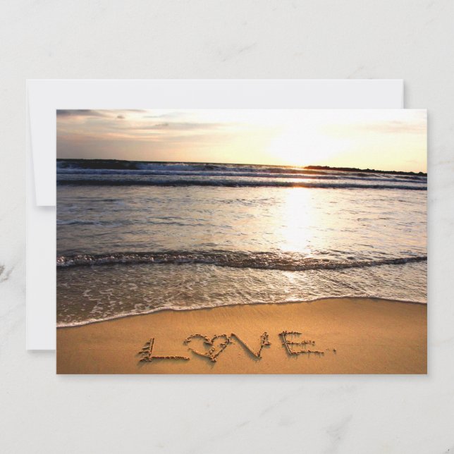 Convite de Casamento na Praia (Frente)