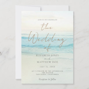 Convite de Casamento na Praia ao Pôr do Sol Casame