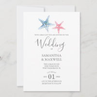 Convite de Casamento na Praia - Estrela do Mar