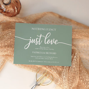 Convite de Casamento Nada Chique Só Amor Verde Sag
