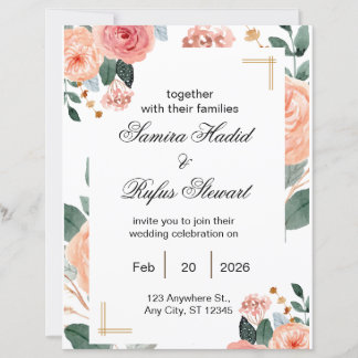Convite de Casamento Neutro Elegante | Totalmente