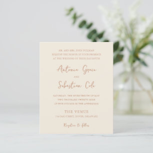 Convite de Casamento Neutro Terroso Elegante e Eco