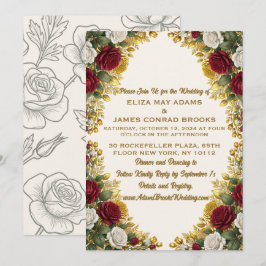 Convite de Casamento New York Rose