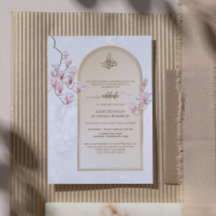 Convite de Casamento Nikkah Elegante | Magnólias