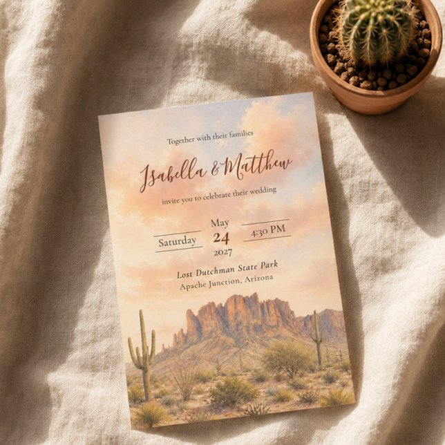 Convite de Casamento no Deserto das Montanhas Supe (Criador carregado)
