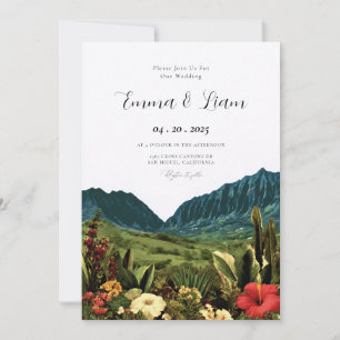 Convite de casamento no destino de praia Maui Hava