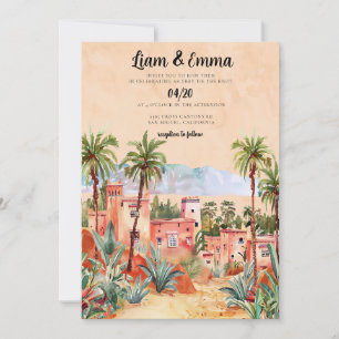 Convite de casamento no destino Marrocos