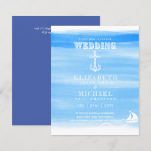 CONVITE DE CASAMENTO NO EXTERIOR COM TEMA NÁUTICO
