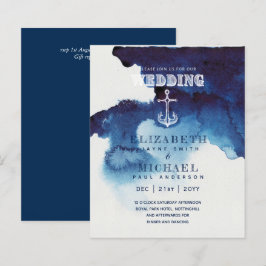 CONVITE DE CASAMENTO NO EXTERIOR COM TEMA NÁUTICO 