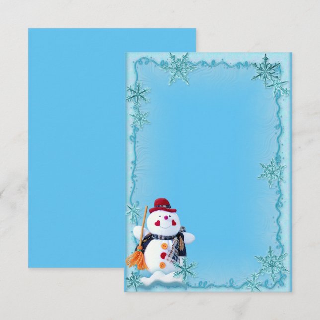 Convite de Casamento no inverno Personalizado (Frente/Verso)