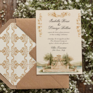 Convite de Casamento no Lago Como