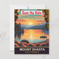 Convite de casamento no pico Mount Shasta Califórn