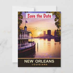Convite de casamento no rio de Nova Orleans Louisi