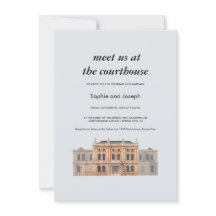 Convite de Casamento no Tribunal em Aquarela