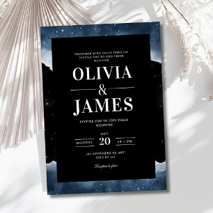 Convite de Casamento Noite Estrelada, Casamento Ce