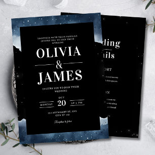 Convite de Casamento Noite Estrelada, Céu Noturno 