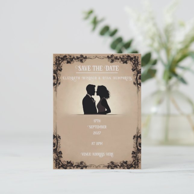 Convite de Casamento Noiva & Noivo (Em pé/Frente)