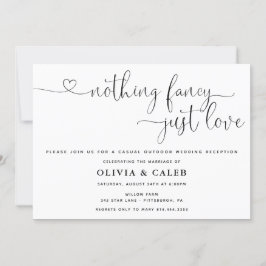 Convite de casamento Nothing Fancy Just Love