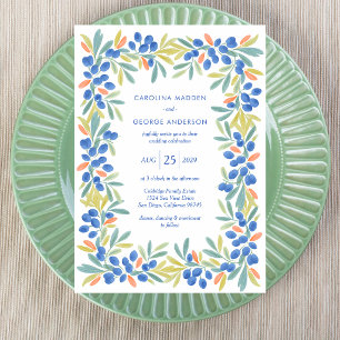 Convite de Casamento Olive Garland