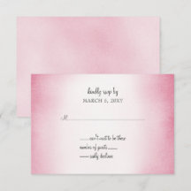 convite de casamento ombre rosa rsvp