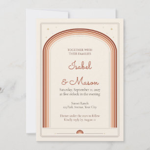Convite de Casamento Ombre Stacked Arch