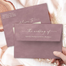 Convite de Casamento Ophelia Dusty Pink A7 5x7