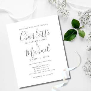 Convite de Casamento Orçamento Assinatura Script