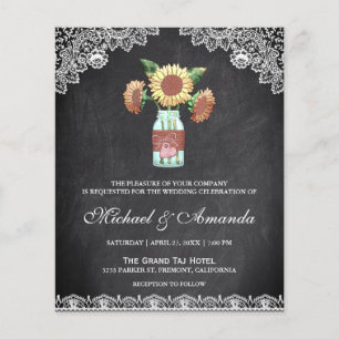 Convite de Casamento Orçamento Girassóis Quadro Ne