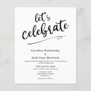 Convite de Casamento Orçamento Vamos Celebrar