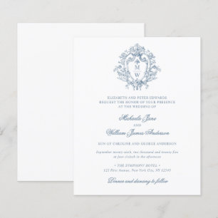 Convite de Casamento Orçamento Vintage Crista Regê