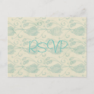 Convite de Casamento Paisley Vintage com Foto para