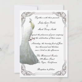 Convite de Casamento Pancete Branco Personalizado