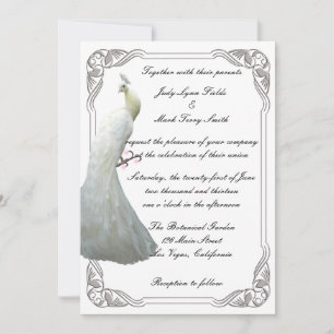 Convite de Casamento Pancete Branco Personalizado