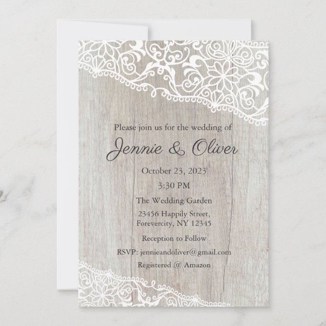 Convite De Casamento, Papel de carta De Casamento, (Frente)