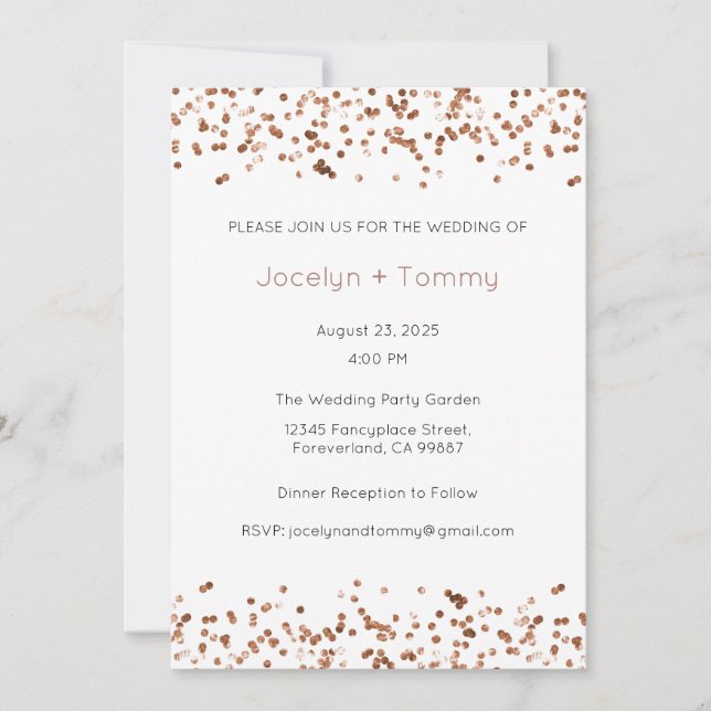Convite De Casamento, Papel de carta De Casamento, (Frente)