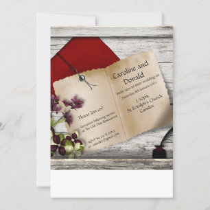 Convite De Casamento. Papel e composição antigos