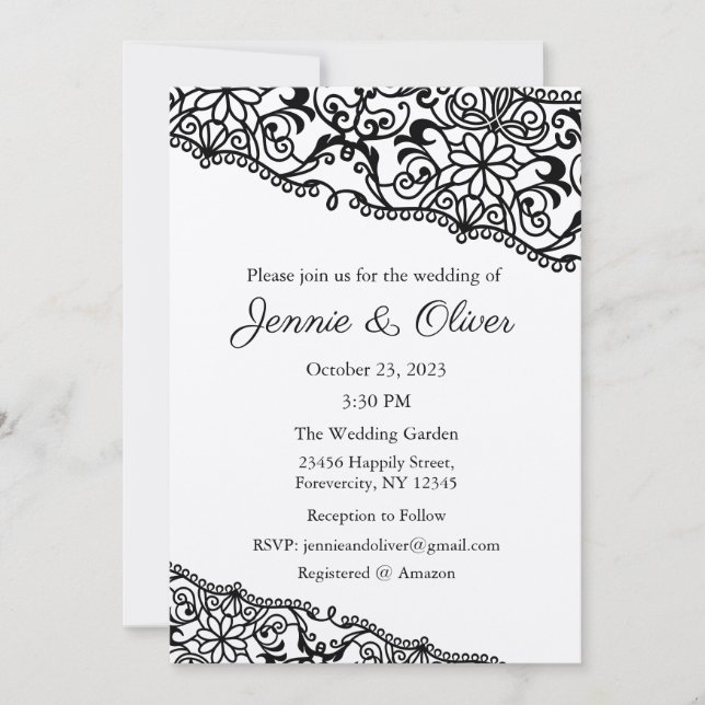 Convite de Casamento, Papelaria de Casamento, Noiv (Frente)