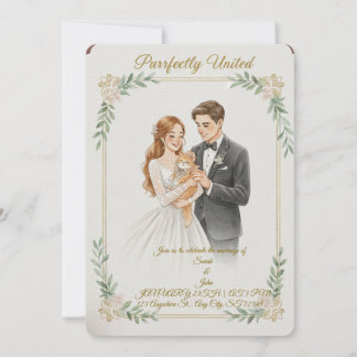 convite de casamento para amantes de gatos