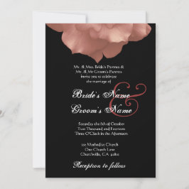 Convite de casamento para as Pétalas de Rosa de Pi