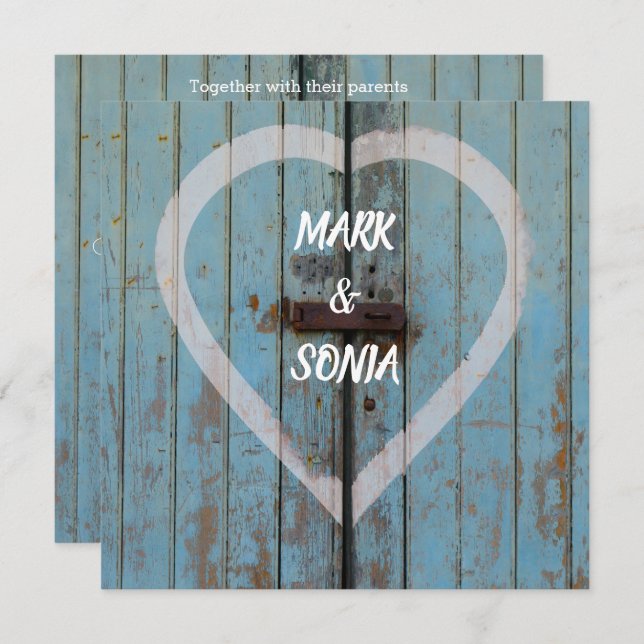 Convite de casamento para barba russa (Frente/Verso)