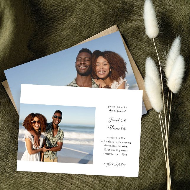 Convite De Casamento Para Caligrafia Do Lado Dois (Criador carregado)