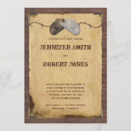 Convite De Casamento Para Casamento De Cowboy Rust