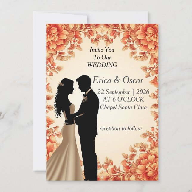 ✨ Convite de Casamento para Celebração de Amor ✨ (Frente)