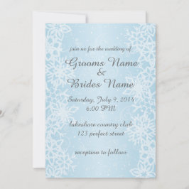 Convite De Casamento Para Flocos De Neve De Invern