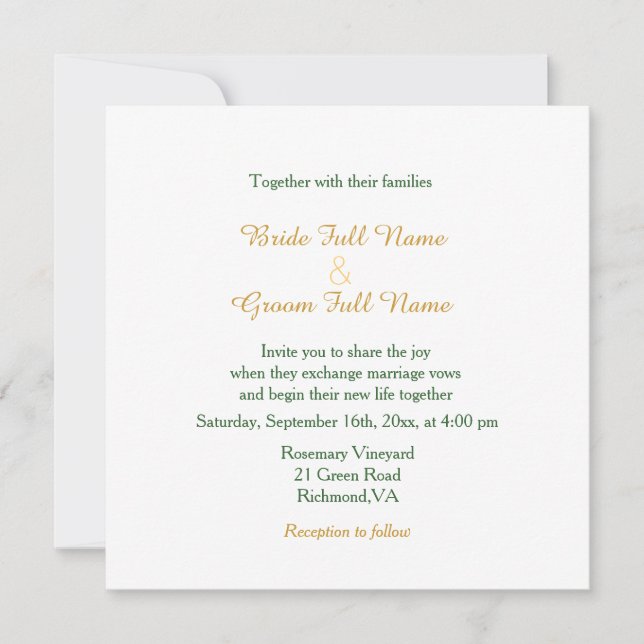 convite de casamento para flores amarelas vintage. (Frente)